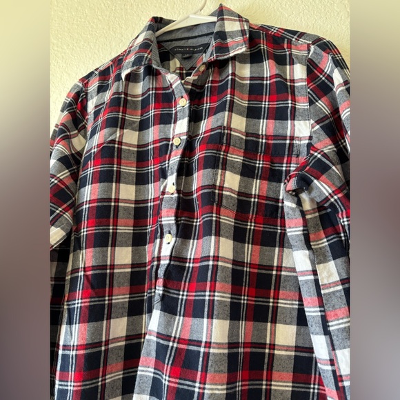 Tommy Hilfiger Gray/navyblue and Red Plaid Shirt Size L/G - Picture 9 of 15